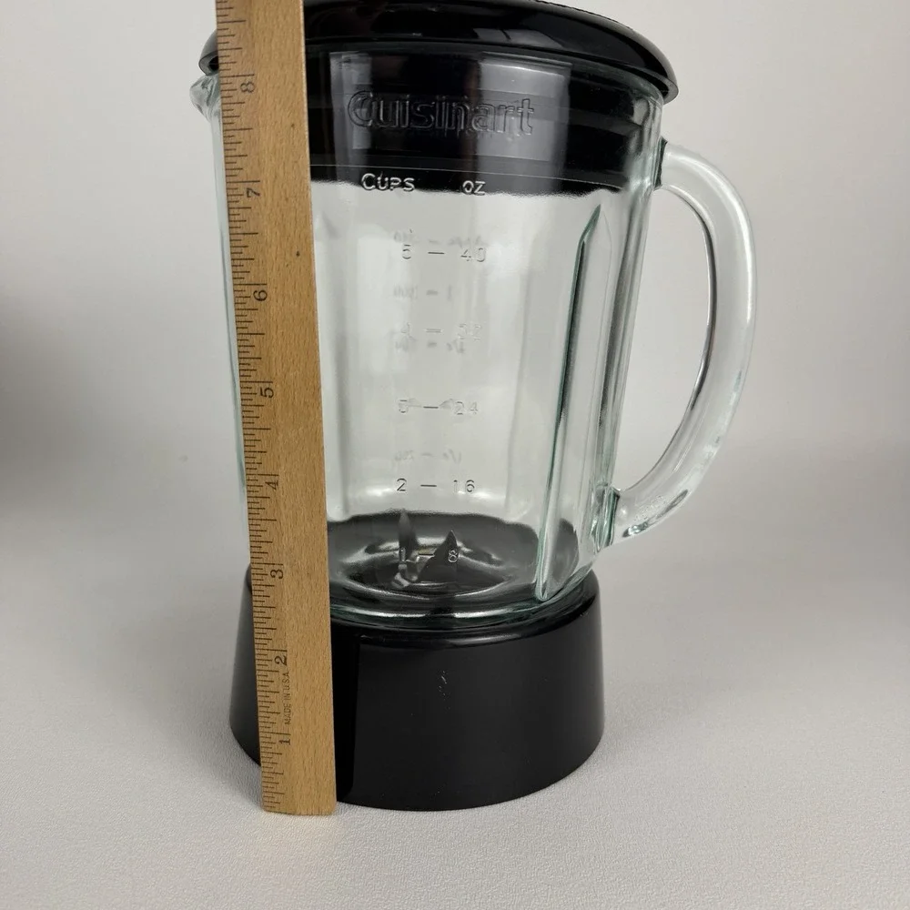 Cuisinart Smart Power Duet Processor Blender Glass Pitcher 48oz BFP-703CH Black